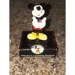 Mickey‎ & Co February Amethyst Birthstone Figurine Enesco Disney